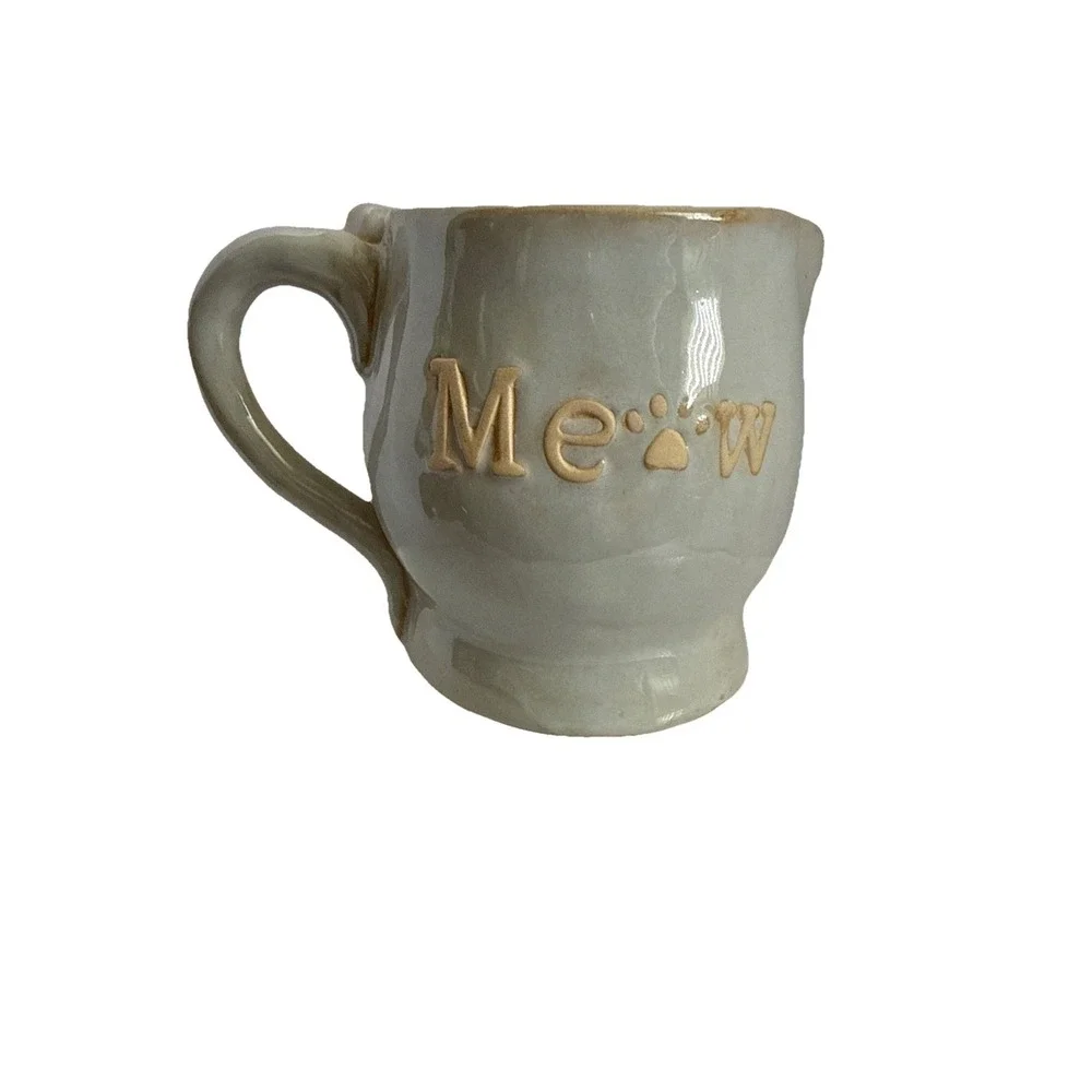 Cat Mug Smiley Kitten 3D Stoneware Mug Boston Warehouse Trading Corp Large 18 Oz